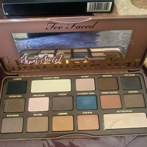 2 Too Faced palette in Semi Sweet and chocolate bar